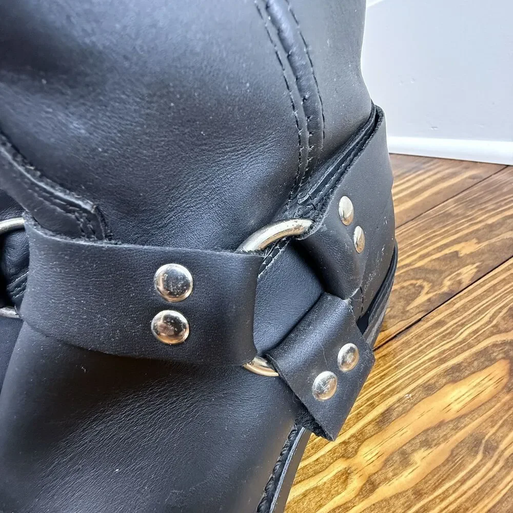 Double-H HH Black Leather Harness Boots Mens 9 | Motorcycle Riding Engineer - Picture 4 of 14